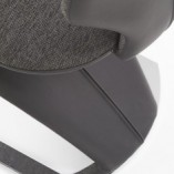 Krzesło tapicerowane nowoczesne na płozie K307 ciemny popiel marki Halmar