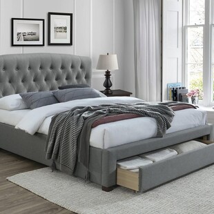 Łóżko tapicerowane pikowane Avanti 160 popiel marki Halmar