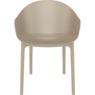Krzesło ażurowe z podłokietnikami Sky beżowe marki Siesta