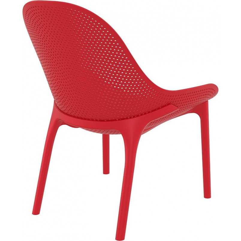 Fotel plastikowy ogrodowy Sky Lounge czerwony marki Siesta