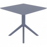 Stół ogrodowy plastikowy Sky 80x80 ciemno szary marki Siesta