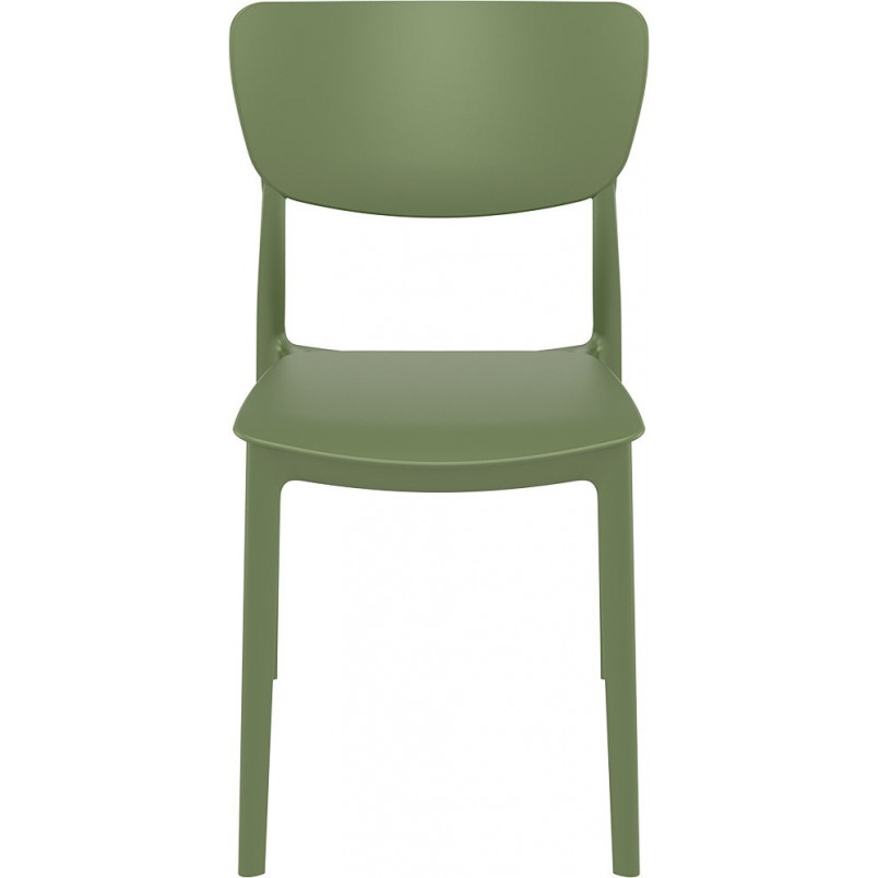 Krzesło z tworzywa Monna oliwkowe marki Siesta