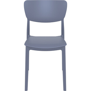 Krzesło z tworzywa Monna ciemno szare marki Siesta