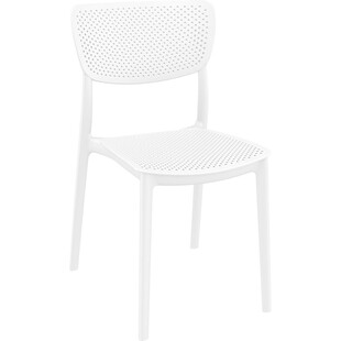 Krzesło ażurowe z tworzywa Lucy białe marki Siesta