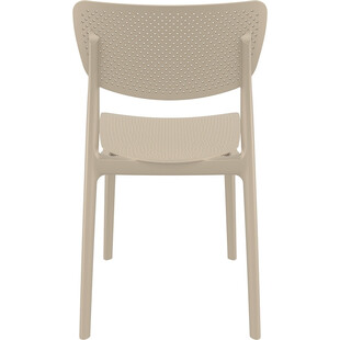 Krzesło ażurowe z tworzywa Lucy beżowe marki Siesta