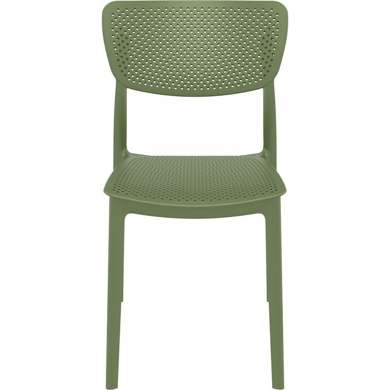 Krzesło ażurowe z tworzywa Lucy oliwkowe marki Siesta