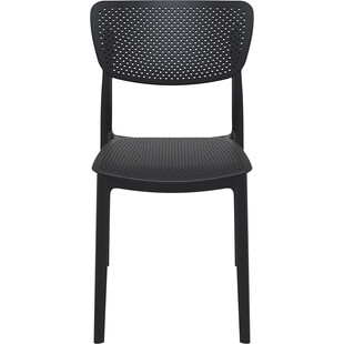 Krzesło ażurowe z tworzywa Lucy czarne marki Siesta