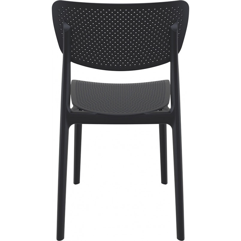 Krzesło ażurowe z tworzywa Lucy czarne marki Siesta