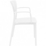 Krzesło ażurowe z podłokietnikami Loft białe marki Siesta