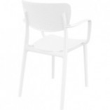 Krzesło ażurowe z podłokietnikami Loft białe marki Siesta