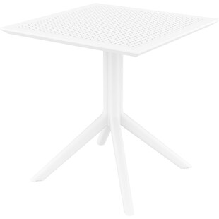 Stół ogrodowy plastikowy Sky 70x70 biały marki Siesta