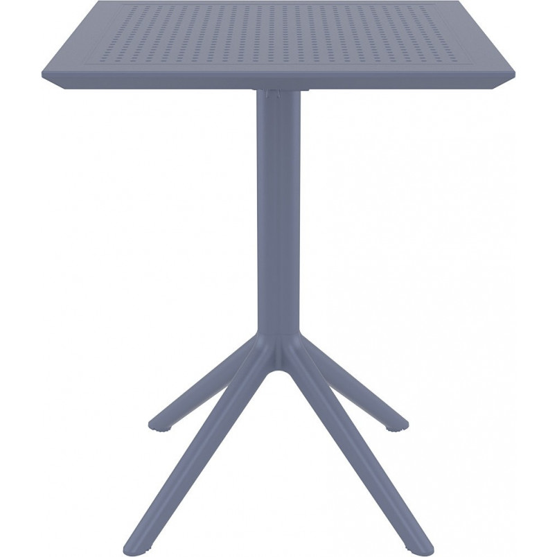 Składany stół ogrodowy plastikowy Sky 60x60 ciemno szary marki Siesta