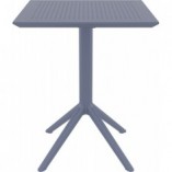 Składany stół ogrodowy plastikowy Sky 60x60 ciemno szary marki Siesta