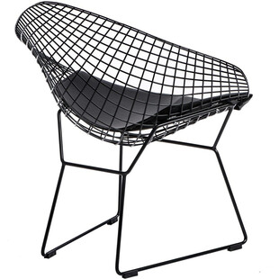 Krzesło metalowe druciane Harry Arm Black marki D2.Design