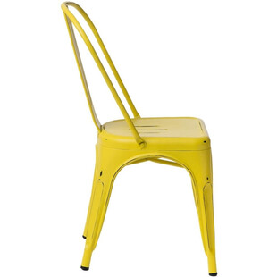 Krzesło metalowe industrialne Paris Antique żółte marki D2.Design