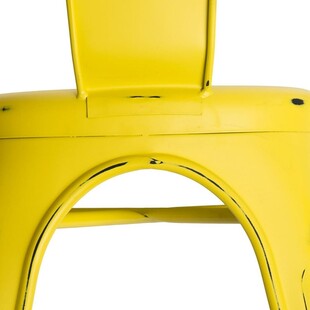 Krzesło metalowe industrialne Paris Antique żółte marki D2.Design