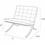 Fotel skórzany pikowany Barcelon Pony marki D2.Design
