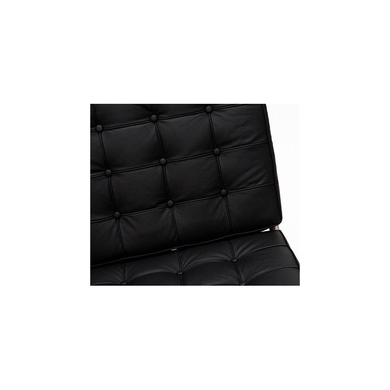 Sofa pikowana 3 os z ekoskóry Barcelon 180 czarna marki D2.Design