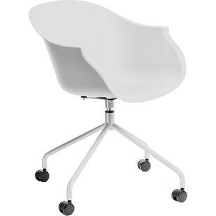 Krzesło biurowe na kółkach Roundy białe marki Intesi