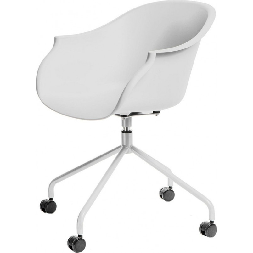 Krzesło biurowe na kółkach Roundy białe marki Intesi