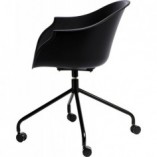 Krzesło biurowe na kółkach Roundy czarne marki Intesi