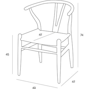 Krzesło drewniane skandynawskie Wicker czarne marki D2.Design