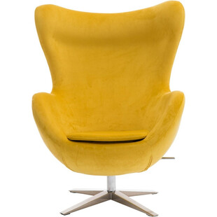 Fotel wypoczynkowy welurowy Jajo Velvet żóty marki D2.Design