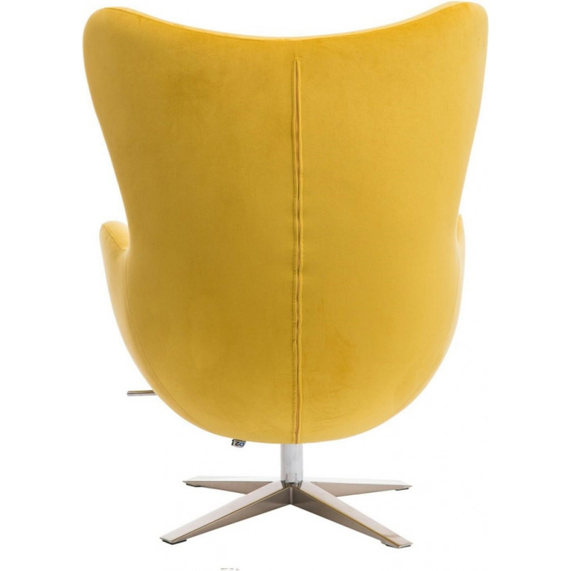 Fotel wypoczynkowy welurowy Jajo Velvet żóty marki D2.Design