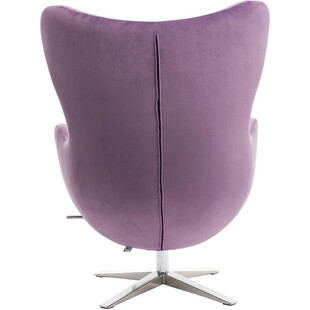 Fotel wypoczynkowy welurowy Jajo Velvet fioletowy marki D2.Design