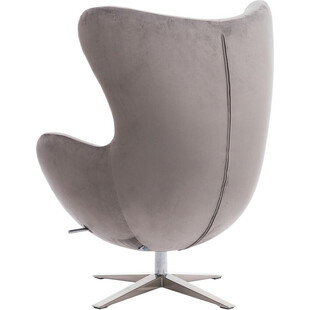 Fotel wypoczynkowy welurowy Jajo Velvet srebrny marki D2.Design