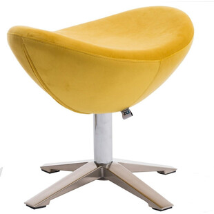 Podnóżek welurowy do fotela Jajo Velvet żółty marki D2.Design
