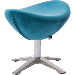 Podnóżek welurowy do fotela Jajo Velvet niebieski marki D2.Design