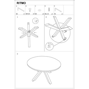 Stół okrągły loft Ritmo 120 dąb/czarny marki Signal