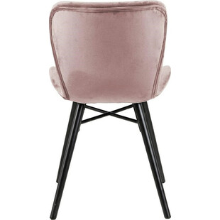 Krzesło welurowe glamour Batilda Vic różowe marki Actona