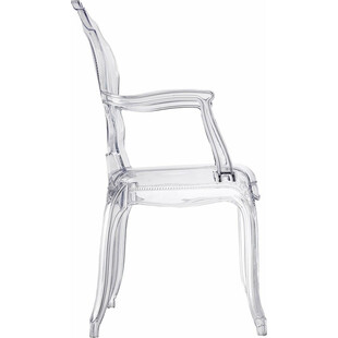 Krzesło przeźroczyste z podłokietnikami Queen Arm marki Intesi