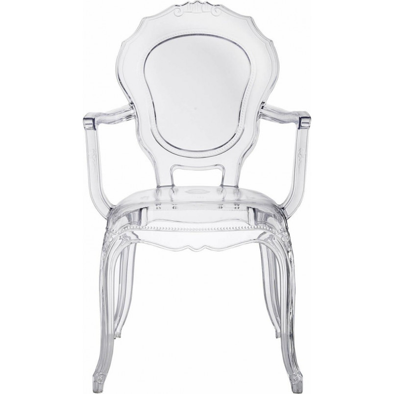 Krzesło przeźroczyste z podłokietnikami Queen Arm marki Intesi