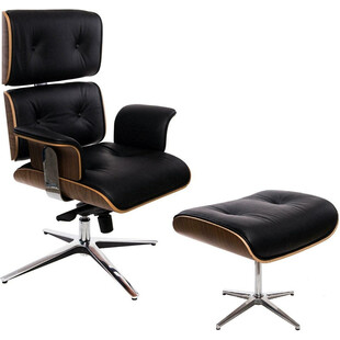 Fotel wypoczynkowy z ekoskóry VIP Exclusive Home czarny marki D2.Design