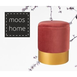 Pufa welurowa ze schowkiem Velvet L przydymiony róż marki Moos Home