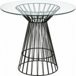 Stół szklany okrągły Cage 80 przeźroczysty marki D2.Design