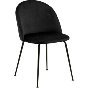 Krzesło tapicerowane glamour Louise czarne marki Actona