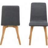 Krzesło tapicerowane na drewnianych nogach Arosa antracytowe marki Actona