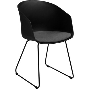 Krzesło fotelowe z podłokietnikami Moon czarne marki Actona