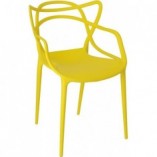 Krzesło ażurowe z tworzywa Lexi żółte marki D2.Design