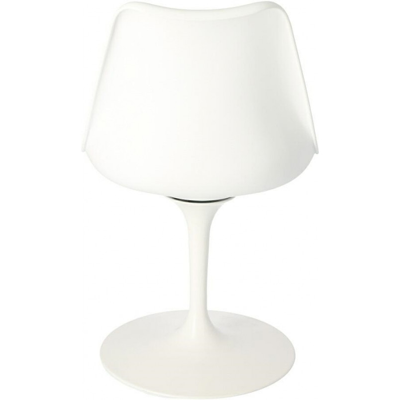 Krzesło designerskie z tworzywa Tulip Basic biały/czarny D2.Design