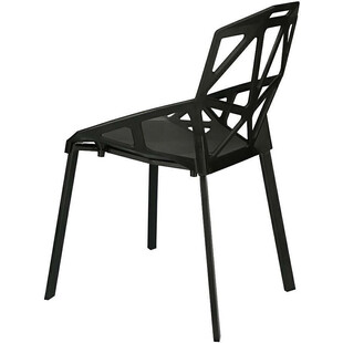 Krzesło ażurowe z tworzywa Gap PP czarne marki Simplet