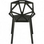 Krzesło ażurowe z tworzywa Gap PP czarne marki Simplet