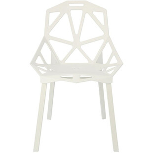Krzesło ażurowe z tworzywa Gap PP białe marki Simplet