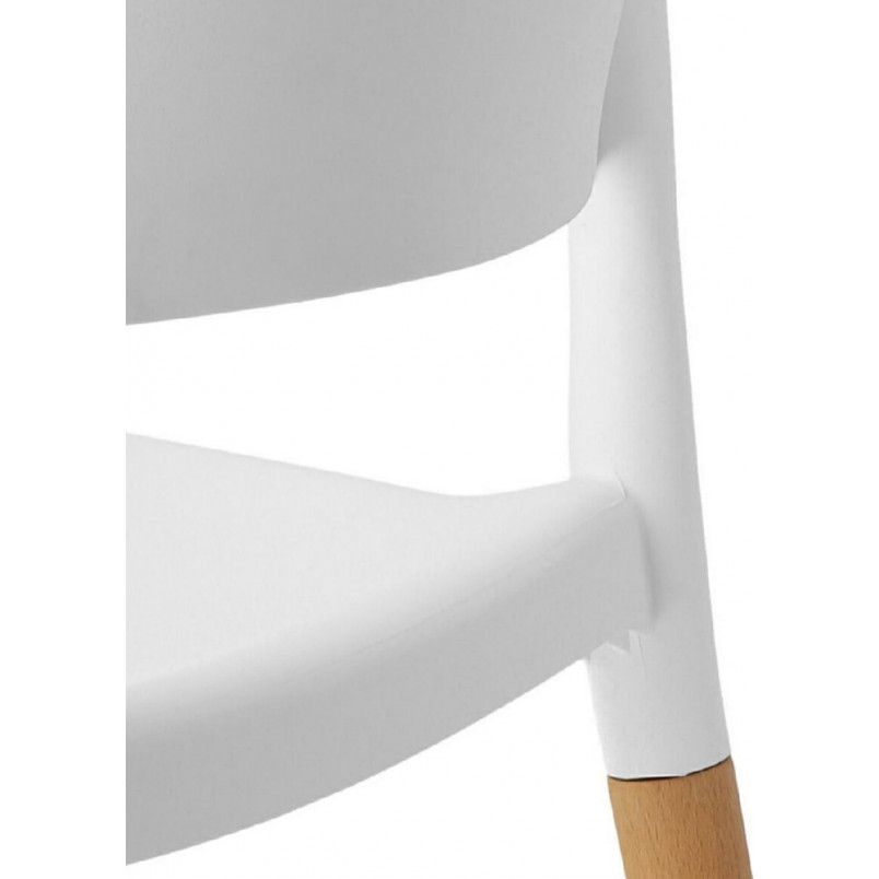 Krzesło skandynawskie z tworzywa Cole Białe marki Intesi