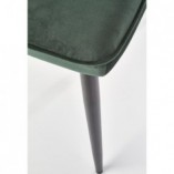 Krzesło welurowe pikowane K399 ciemno zielone marki Halmar