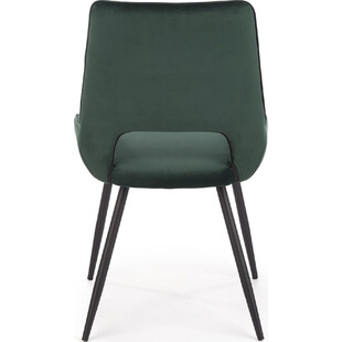 Krzesło welurowe "muszelka" K404 ciemno zielone marki Halmar